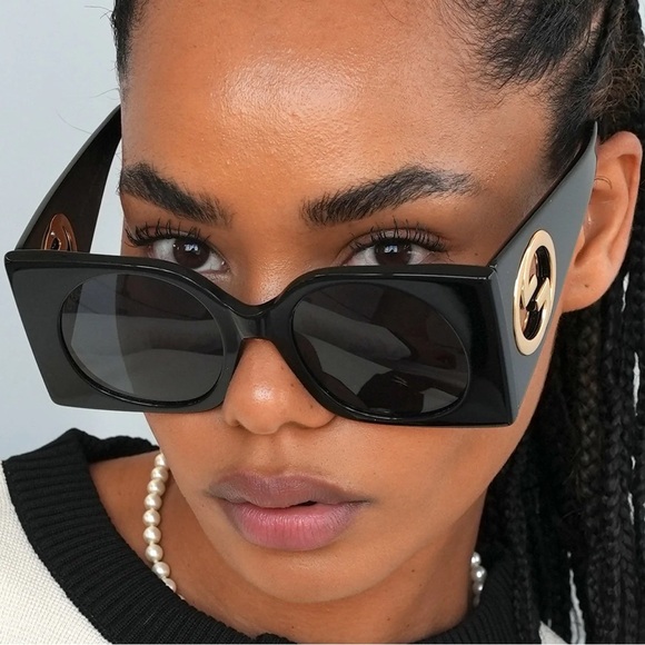 NEW Authentic Gucci GG1254S Sunglasses – Black/Grey Butterfly Sunglasses
